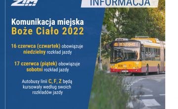 Autobusy w Boże Ciało